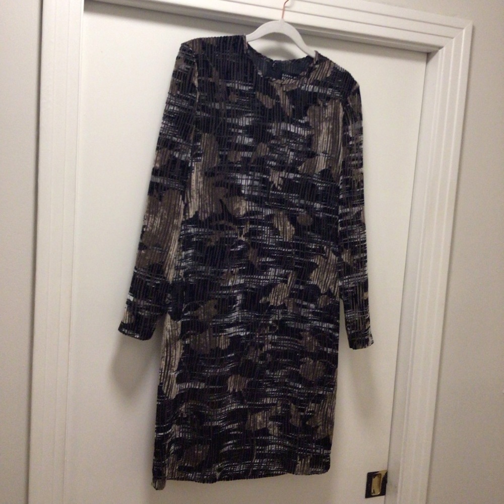 NWT Linda Allard Ellen Tracy Brown/black Dress